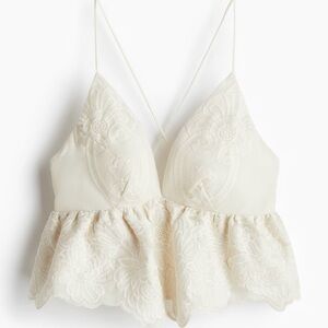 H&M Cream Lace Tank Top